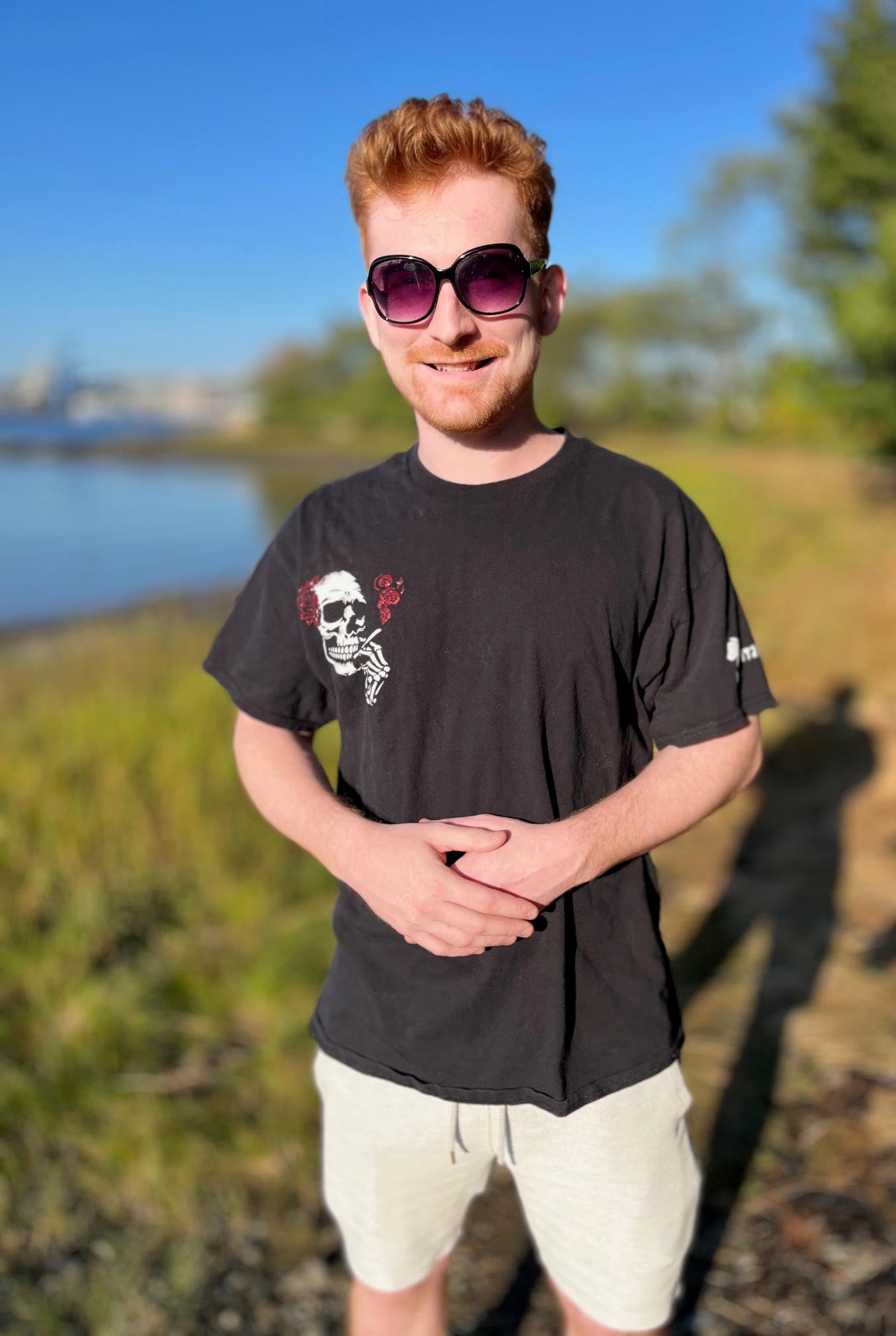 Smoking Skeleton Stock Tee